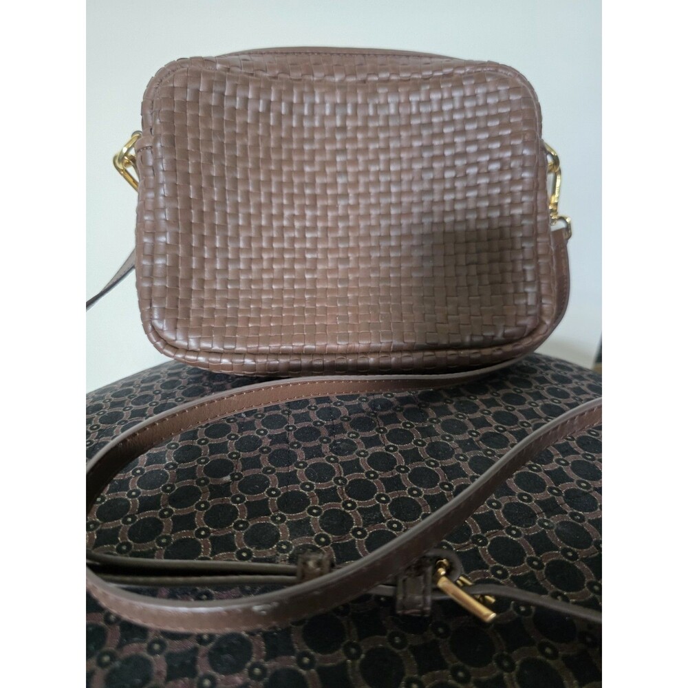 Beautiful QUINCE Brown Woven Italian Leather CROSSBODY Bag EUC OnlyWornOnce - Picture 1 of 9